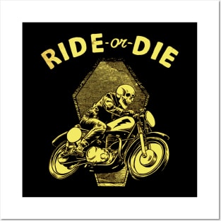 Ride or Die - Vintage Cafe Racer Motorcycles Posters and Art